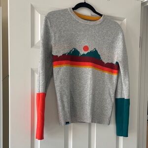 Kavu Gray Mountain Landscape Sweater